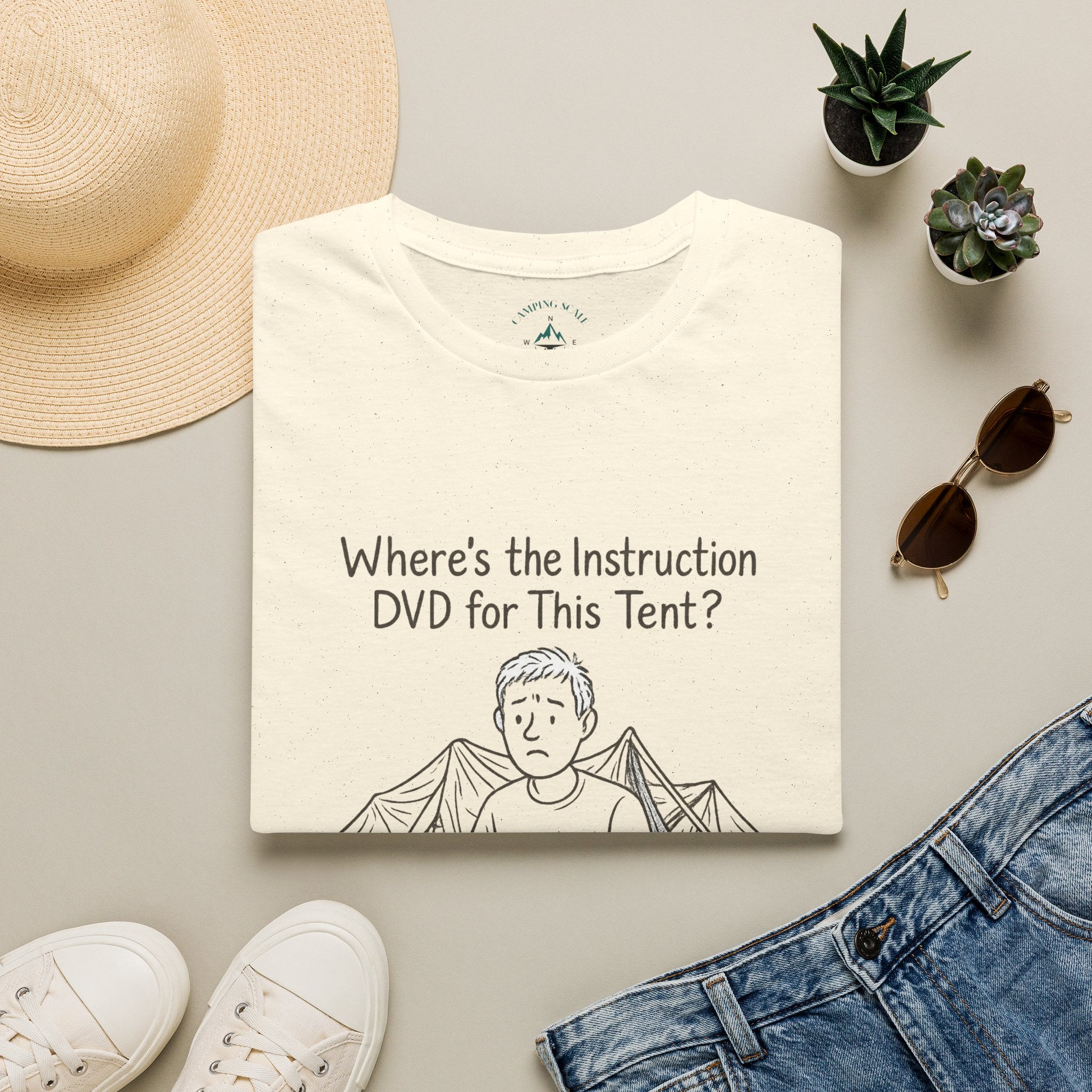 Tent Setup Puzzle Tee