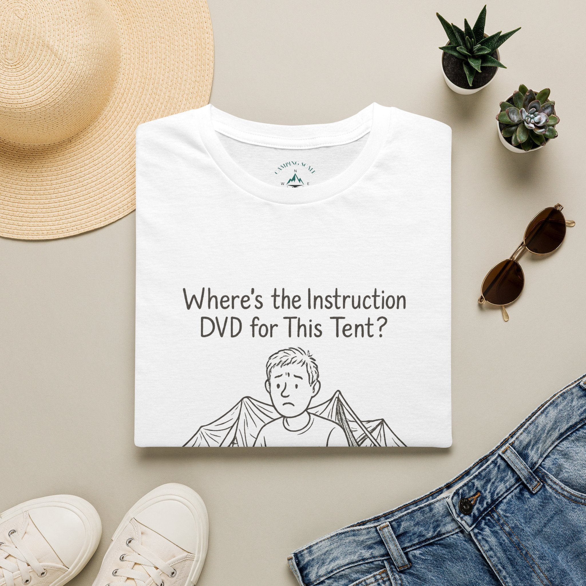 Tent Setup Puzzle Tee