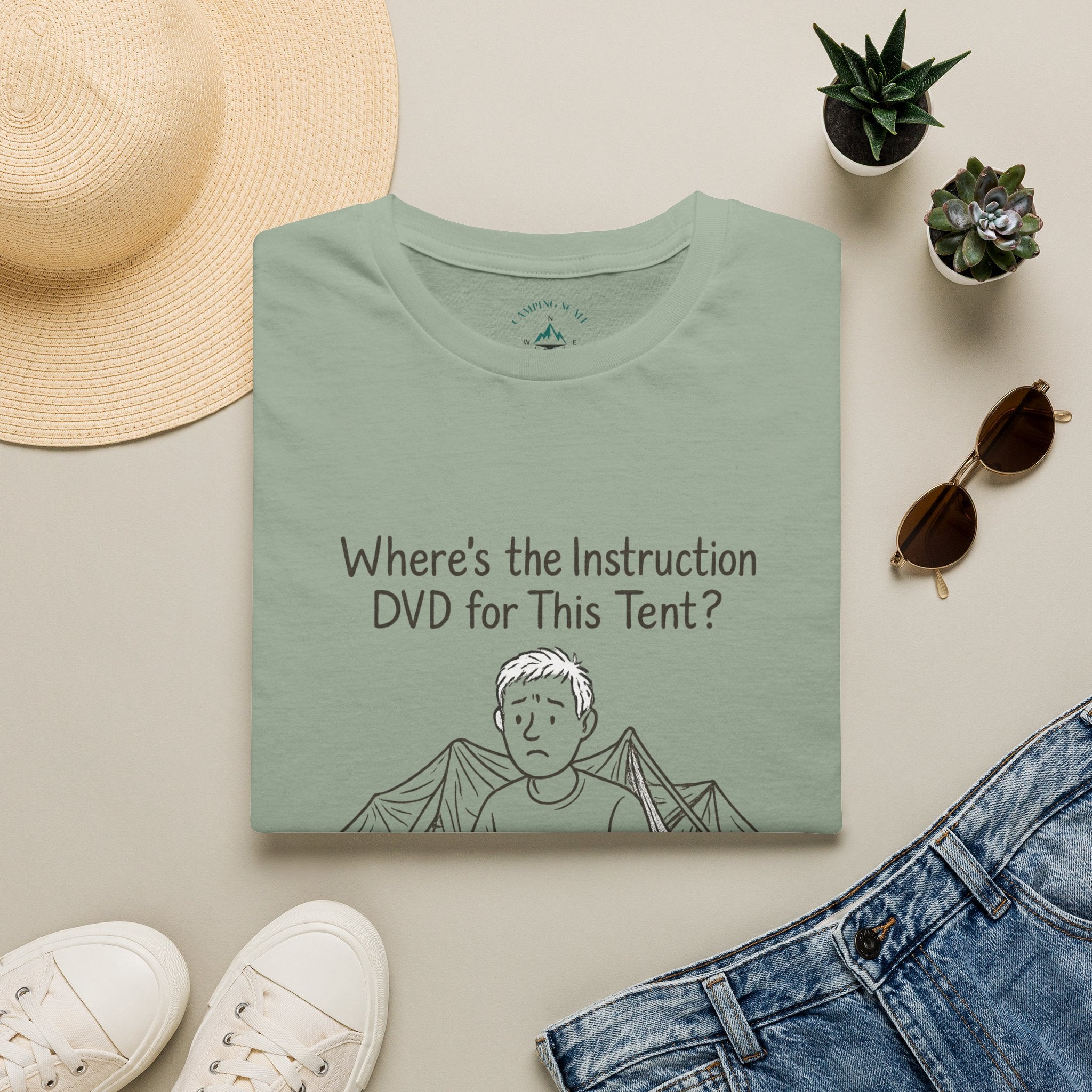 Tent Setup Puzzle Tee